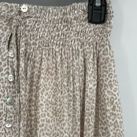 Olivaceous Animal Print Ruffled Skirt - Picture 3 of 10